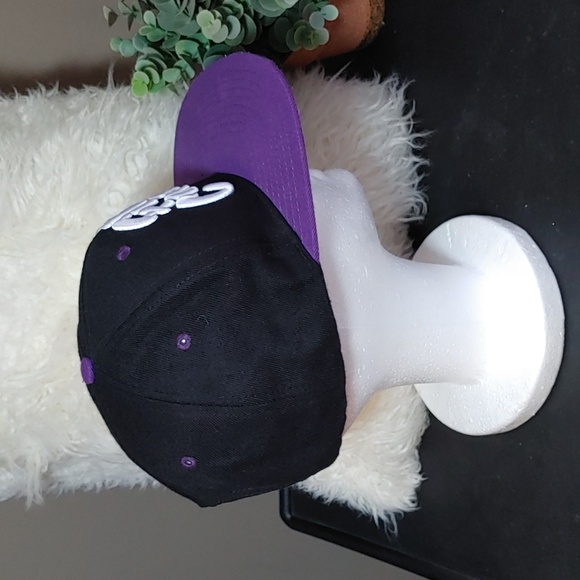 Filthy Casual Unisex Black & Purple Baseball Trucker Snap Back Cap - Picture 5 of 9